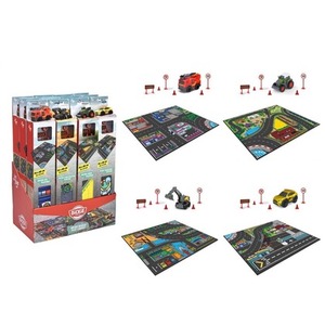 City Dywan z pojazdem 70x80cm mix