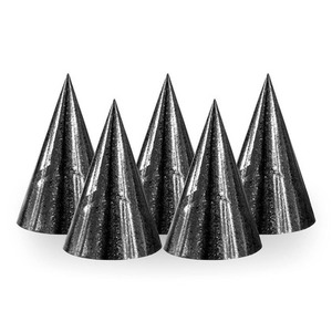 Czapeczki holograficzne czarne 100szt