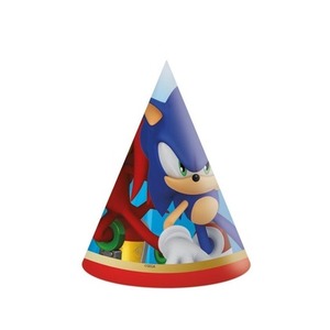 Czapeczki papierowe Sonic 6szt