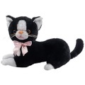 Czarny kot Flico z kokardą 34cm