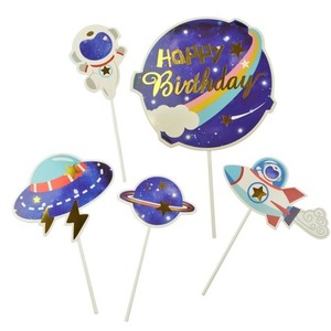 Dekoracja tortu Galaxy 5szt