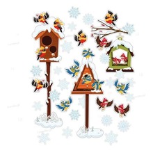Dekoracje zimowe - Karmnik + ptaszki XL