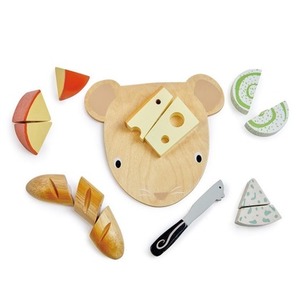 Deska do krojenia drewniana z serami