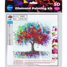 Diamentowa mozaika 5D - Red tree 20x20 80864