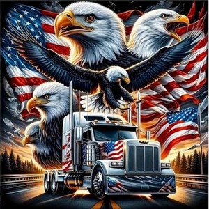 Diamentowa Mozaika Auto amerykańskie orły NO-2000873