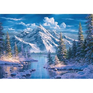 Diamentowa Mozaika Góra i rzeka zima NO-2001705