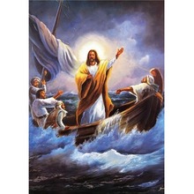 Diamentowa mozaika  Jezus na łodzi  NO-1007125