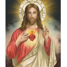 Diamentowa mozaika święte Jezus z sercem NO-1006984