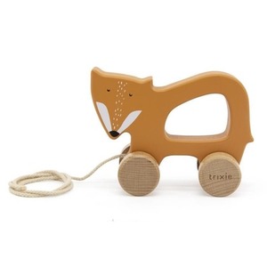 Drewniana zabawka do ciągnięcia Lis