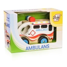 Drewniane auto - ambulans