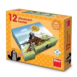 Drewniane klocki obrazkowe Rok Krecika 12el