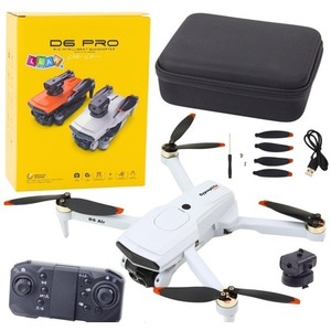 Dron D6 PRO kamera LED aplikacja jasnoszary