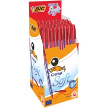 Długopis czerwony BIC Cristal Soft pudełko 50szt
