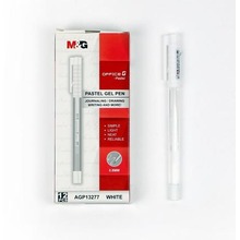 Długopis żelowy OfficeG 0,8mm biały (12szt) M&G