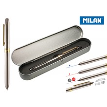 Długopis Milan trzy funkcyjny w metalowym opakowaniu