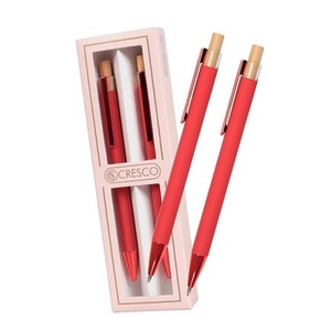 Długopis + ołówek Dyplomat czerwony Gift Box