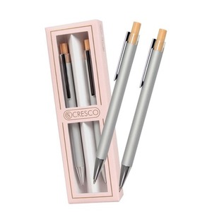 Długopis + ołówek Dyplomat srebrny Gift Box