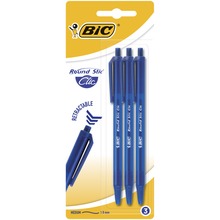 Długopis Round Stic Clic BIC niebieski blister 3szt