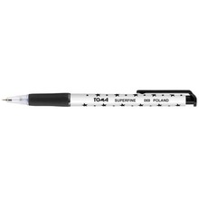 Długopis Superfine aut. 0,5mm czarny (20szt) TOMA