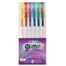 Długopisy Colorino Kids żelowe brokat 6 kolorów