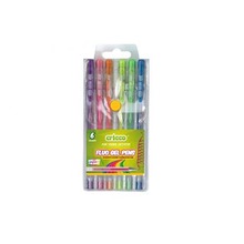 Długopisy żelowe fluorescencyjne 6 kolorów CRICCO