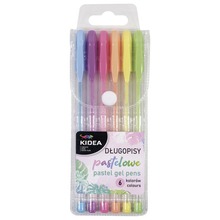 Długopisy pastelowe 6 kolorów KIDEA