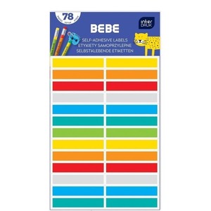 Etykiety samoprzylepne 78szt Bebe Kids mix
