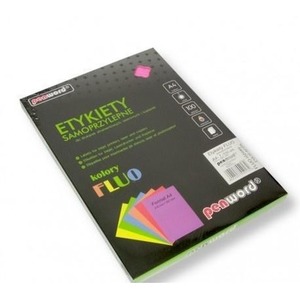 Etykiety samoprzylepne A4 fluo różowe 100ark