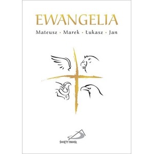 Ewangelie (4 ewangelie) biała z krzyżem