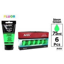Farba akrylowa fluorescencyjna zielona 75ml (6szt)