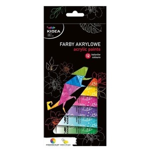 Farby akrylowe 12x12ml KIDEA