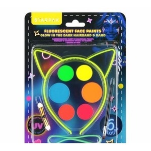 Farby do malowania twarzy fluo 6 kolorów