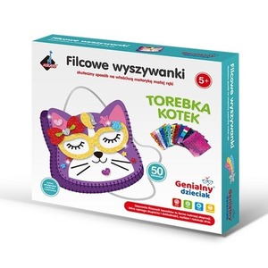 Filcowe wyszywanki - torebka kotek
