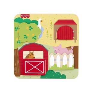 Fisher-Price Drewniana tablica ze zwierzątkami