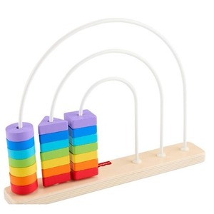 Fisher-Price Tęcza Drewniane koraliki Kształty