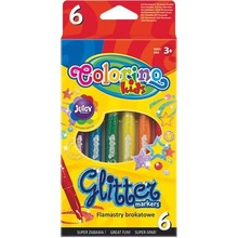 Flamastry Colorino Kids brokatowe 6 kolorów 