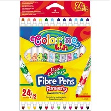 Flamastry Colorino Kids dwukolorowe 12 sztuk 24 kolorów