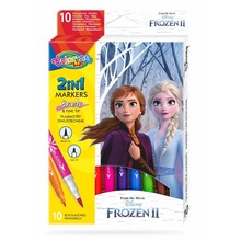 Flamastry dwustronne Colorino Kids 10 kolorów Frozen
