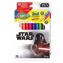 Flamastry dwustronne Colorino Kids 10 kolorów Star Wars