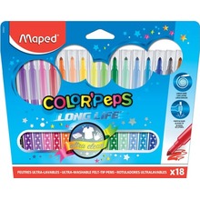Flamastry Maped colorpeps long life 18 kolorów
