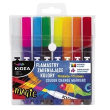 Flamastry zmieniające kolor 8szt KIDEA