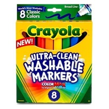 Flamastry zmywalne grube Crayola 8 kolorów