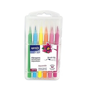 Flamasty pędzelkowe 12 kolorów