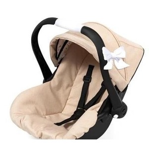 Fotelik samochodowy dla lalek z daszkiem beżowy