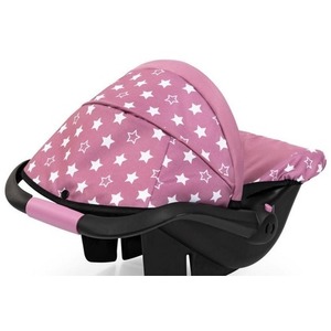 Fotelik samochodowy dla lalek z daszkiem różowy