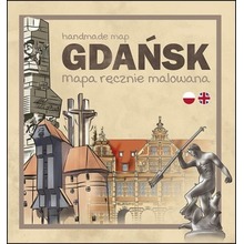 Gdańsk Mapa ręcznie malowana