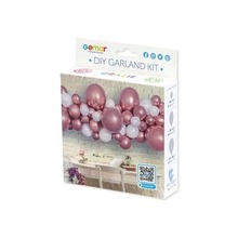Girlanda balonowa DIY różowo-zł. 65 balonów+taśma