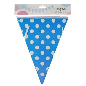 Girlanda kropki niebieska