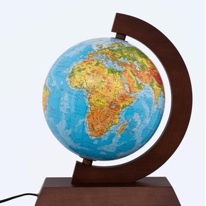 Globus fizyczny drewniana opr. podświet. 25cm SK