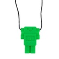 Gryzak antystresowy naszyjnik - robot zielony
